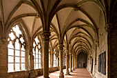 Cloister at Walkenried monastery, Walkenried, Harz, Lower Saxony, Germany, Europe