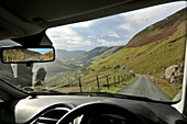 Bwlch y Groes Pass, highest public road mountain pass in Wales, with a summit altitude of 545 metres, North-Wales, Wales, Great Britain