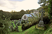 Kirche St. Brynach bei Nevern, Süd-Wales, Wales, Großbritannien