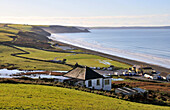 Farm along the coast near Newgale in the Pembrokeshire Coast National Park, south-Wales, Wales, Great Britain
