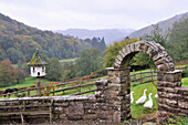 Bauernhof im Wye Valley, Llandogo, Wales, Vereinigten Königreichs
