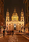 St. Stephen's Basilica in the evening, St.-Stephans square, Budapest, Hungary