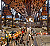 Central Market in the evening, Budapest, Hungary