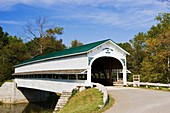 Westport Covered Bridge is a single span burr arch bridge with a length of 131 feet over the Sandcreek Built in 1880 and located in Decatur County in Indiana