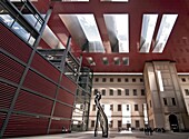 Part of the new futuristic, wing designed by architect Jean Nouvel at the Centro de Arte Reina Sofia in Madrid, Spain