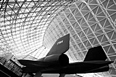 An SR-71 Blackbird supersonic USAF spy plane housed at the Strategic Air Command Museum in Ashland, Nebraska, USA  The Lockheed SR-71 was an advanced, long-range, Mach 3 strategic reconnaissance aircraft developed from the Lockheed YF-12A and A-12 aircra