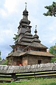 St Michael's wooden church 1777 from the village of Shelestova, Museum of folk architecture and folkways, Uzhhorod, Zakarpattia Oblast Transcarpathian Oblast, Transcarpathia, Zakarpattya, Subcarpathian Rus, Ukraine