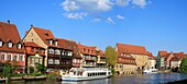 Little Venice, River Regnitz, Bamberg, Bavaria Upper Franconia, Germany