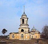 Cathedral of St Boris and Gleb 1805-1820 and bell tower 1817-1827, Staritsa, Tver region, Russia