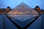 The Pyramids of the Louvre palace, Paris, France