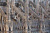 Pinneacles of Duomo, Milan, Italy