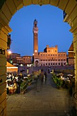 Piazza del Campo at dusk, Siena, Italy