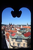 The city seen from the Powder Tower, Prague, Czech Republic