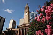 City Hall with clock tower in Brisbane, Queensland, Australia