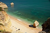one of Algarves best beaches, Praia da Marinha near Carvoeiro in Portugal, Europe