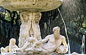 The Orion Fountain in the city of Messina, Sicily, Italy By 16th C sculptor Giovanni Angelo Montorsoli Base figure