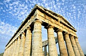 The ancient Greek Doric Hellenic temple at Segesta, Sicily, Italy