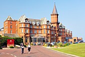 The Victorian period Slieve Donard Hotel, Newcastle, beside the world class Royal County Down golf course, Ireland