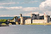 The ancient Viking city of Limerick dominates the River Shannon area, west Ireland King John founded his massive castle in 1200