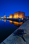 The Albert Dock At Night, Liverpool, Merseyside, UK - England