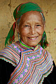 Portrait of Flower Hmong woman, Bac Ha - near, Vietnam