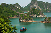 View over bay from Ti Top island, Ha Long Bay, Vietnam