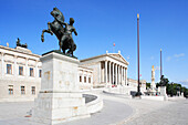 Parliament  building and statues, Vienna, Austria