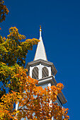 St Philips Episcopal Church in autumn, Wiscasset, Maine, USA