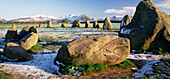 Castlerigg Stone Circle in winter, Keswick - near, Cumbria, UK - England