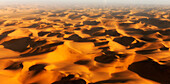 Aerial View, red sand dunes in Sossusvlei, Sossusvlei, Namib Naukluft National Park, Namib desert, Namib, Namibia