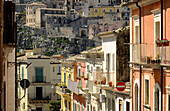 View over downtown of Ragusa, Ragusa, Sicily, Italy