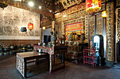 Interior view of the Kongsi Clan Temple, Georgetown, Penang, Malaysia, Asia