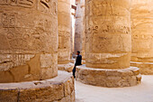 Säulen des Hypostyls, Großer Säulensaal, Karnak Tempel, Luxor, früher Theben, Ägypten, Afrika