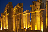 Säulen des Hof von Amenophis III, Tempel von Luxor, Luxor, Ägypten, Afrika