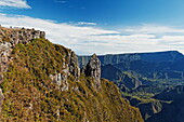 Maido, View into the caldera of Mafate, La Reunion, Indian Ocean