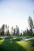 Hilly Sand Traps on a Golf Course, Cle Elum, Washington, USA