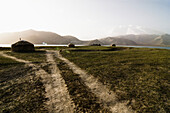 Yurts and a Dirt Road, Lake Karakul, Xinjiang, China