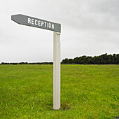 Reception Sign, New Zealand, South Island, Haast