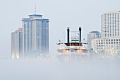 Riverboat in the Fog at Day, New Orleans, Louisiana, USA
