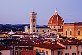Cathedral Dome of Santa Maria del Fiore at Dusk, Florence, Tuscany, Italy