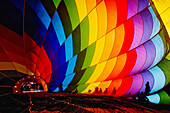 Inflating a Hot Air Balloon, Albuquerque, New Mexico, USA