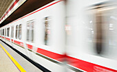 Subway Train Races By, Beijing China