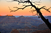 Sonnenuntergang am South Rim, Grand Canyon, Arizona, Südwest USA, Amerika