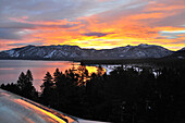 Sonnenaufgang am Lake Tahoe, Nord Kalifornien, USA, Amerika