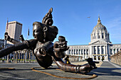 Skulptur vor der City Hall, San Francisco, Kalifornien, USA, Amerika