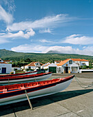 Traditional whaling boats, whaling museum Museu Industrial da Baleia, Sao Roque do Pico, Pico Island, Azores, Portugal