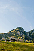 Hütte im Mangfallgebirge, Spitzingsee, Bayern, Deutschland