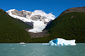 Iceberg and glacier at Lago Argentino, Los Glaciares National Park, near El Calafate, Patagonia, Argentina
