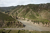 Landschaft im Transhimalaya-Gebirge bei Lhasa autonomes Gebiet Tibet, Volksrepublik China