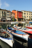 Boats in marina at Lake Garda, Lazise, Veneto, Italy